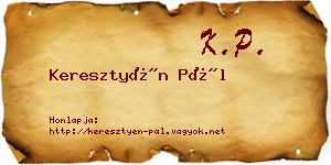 Keresztyén Pál névjegykártya